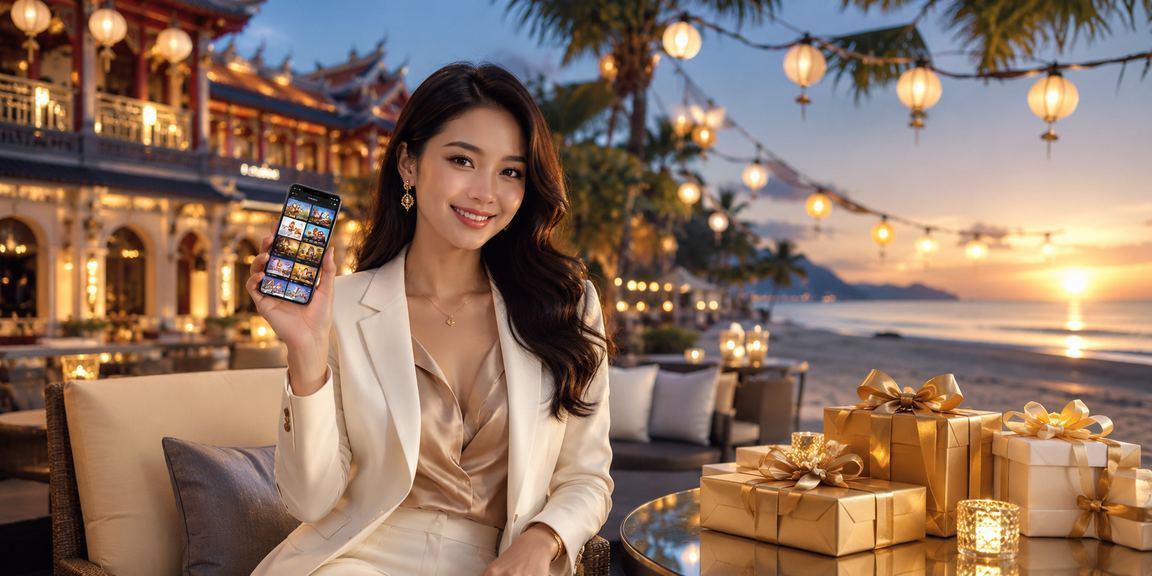Khách chơi casino trên điện thoại tại bãi biển Huế
